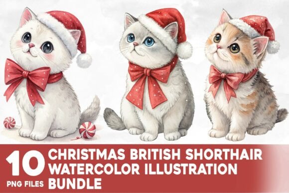Christmas British Shorthair Watercolor Review
