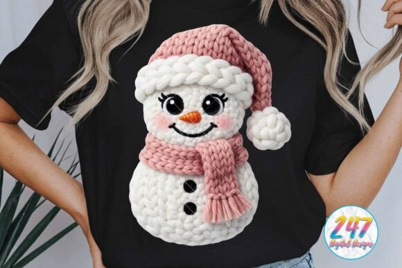 Faux Yarn Crochet Snowman Christmas PNG Review