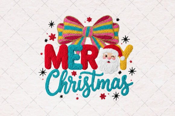 Faux Yarn Santa Merry Christmas Png Review for Designers
