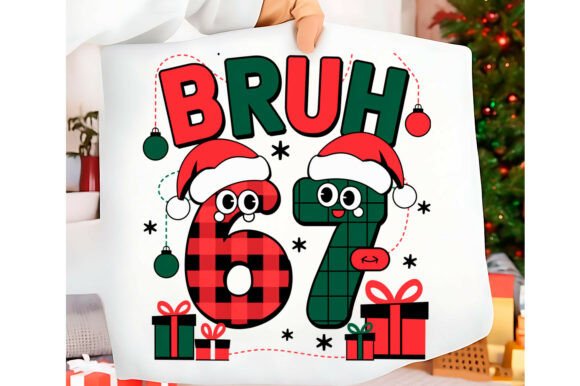 Funny 67 Six Seven Christmas Bruh Santa Illustrations Review
