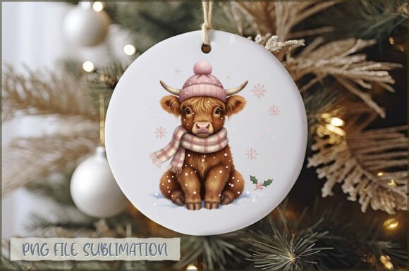 Highland Cow My Christmas Ornament PNG Review for Brand Designers
