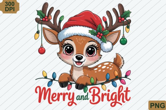 Merry and Bright Christmas Deer, PNG: A Brand Designer’s Review of This Holiday Illustrations Asset