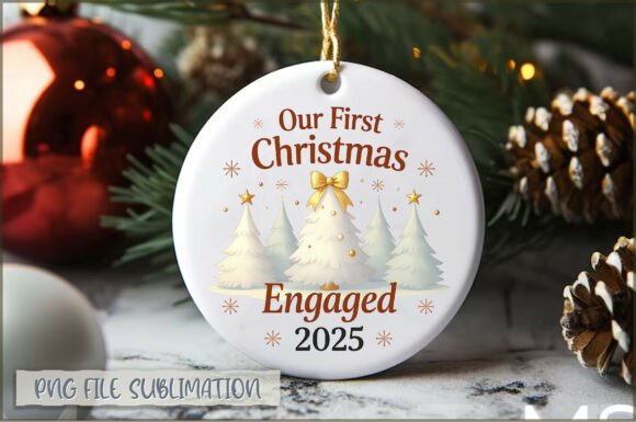 Our First Christmas Engaged 2025 Ornamen