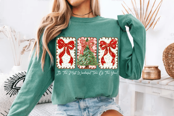 Plaid Coquette Floral Merry Christmas Illustrations Review