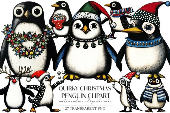 Quirky Christmas Penguin Clipart: A Designer’s Review for Local Branding