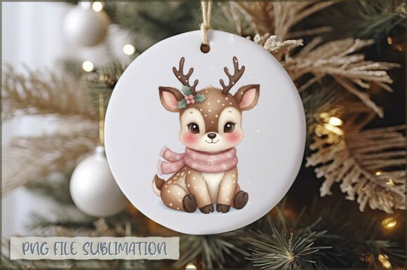 Reindeer Christmas 2025 Ornament PNG