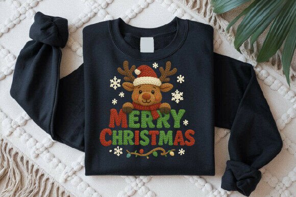 Reindeer Merry Christmas Crochet PNG Illustrations Review