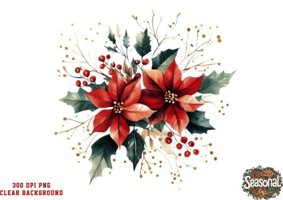 Scarlet Berry Christmas Bouquet PNG: A Brand Designer’s Review of Seasonal Illustrations