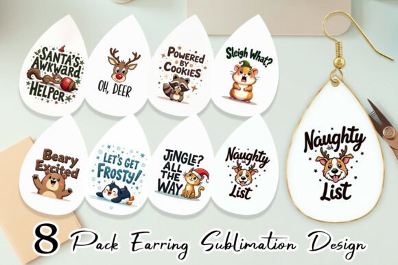 Ugly Cute Christmas Critter Earring: Illustrations for Holiday Branding